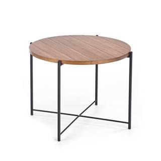 Konferenční stolek TANAKA, ořech světlý/černá