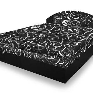 Polohovací čalouněná postel VESNA 180x200 cm, černá látka