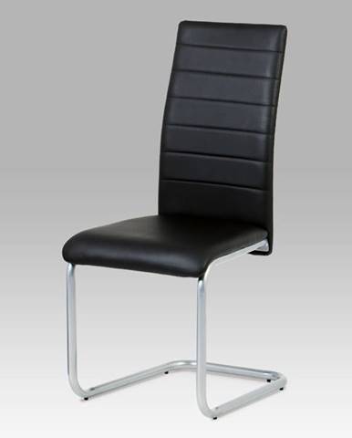Jídelní židle DCL-102 BK, černá/šedý lak