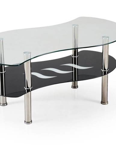 Konferenční stolek CATANIA, kov/sklo