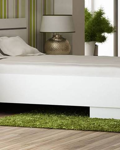 VISTA postel 160x200 cm s roštem, bílá