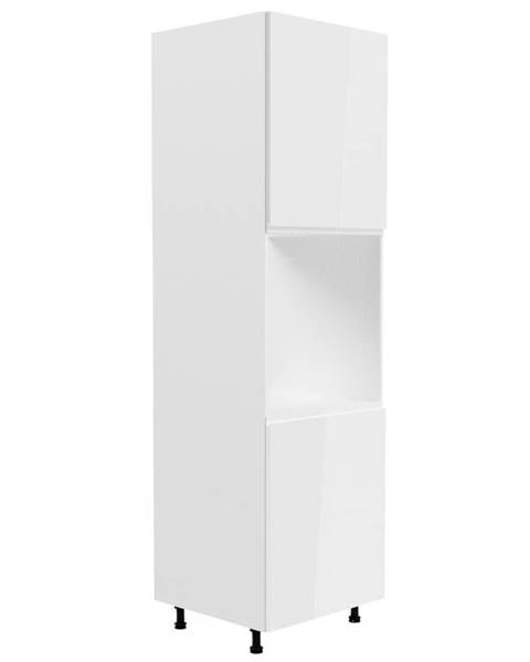 Smartshop ASPEN, vysoká skříňka pro vestavbu D60P pravá, bílá/bílý lesk