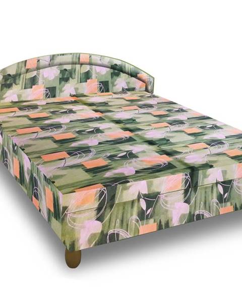Smartshop Čalouněná postel MAGDA 160x195 cm, zelená látka