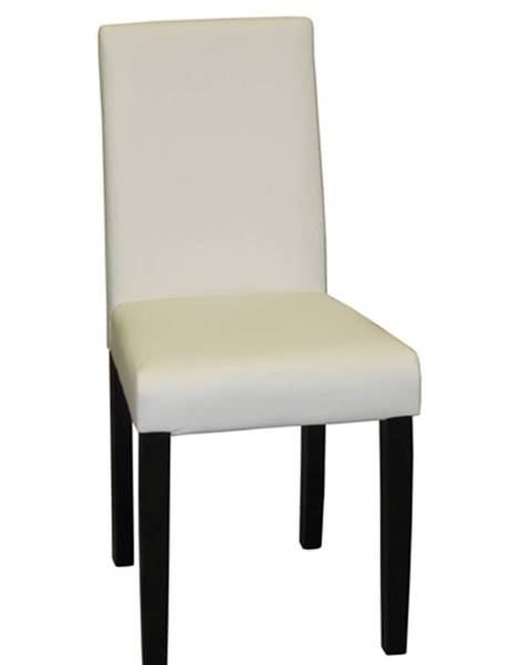 Smarshop Jídelní židle Prima, bílá/hnědé nohy