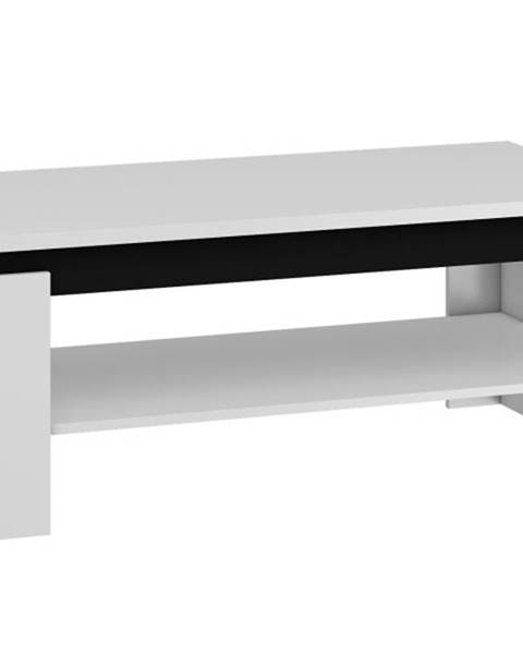 MORAVIA FLAT Konferenční stolek BETA, bílá/černý lesk
