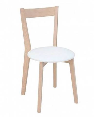 Židle IKKA dub sonoma/bílá (TX069/TK1089 ekokůže)