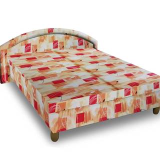 Čalouněná postel MAGDA 160x195 cm, oranžová látka