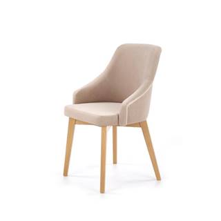 Jídelní židle TOLEDO 2, béžová/dub medový