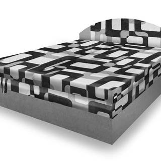 Polohovací čalouněná postel VESNA 180x200 cm, šedá látka