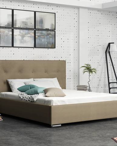 Čalouněná postel SOFIE 1 180x200 cm, béžová látka