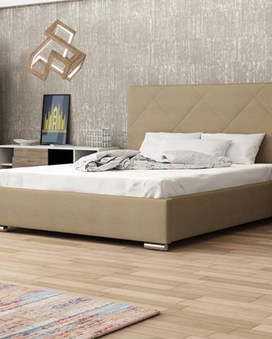 Čalouněná postel SOFIE 5 180x200 cm, béžová látka