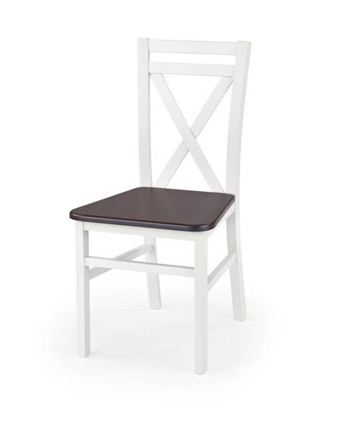 Smartshop Jídelní židle DARIUSZ 2, bílá/ořech tmavý