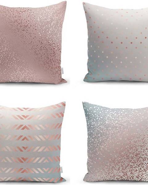 Minimalist Cushion Covers Sada 4 povlaků na polštáře Minimalist Cushion Covers All About Pastel, 45 x 45 cm