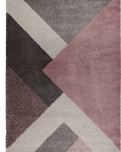 Flair Rugs Růžovo-šedý koberec Flair Rugs Zula, 160 x 230 cm