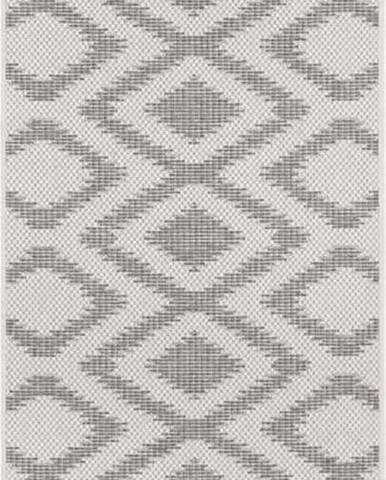 Šedo-krémový venkovní koberec NORTHRUGS Isle, 70 x 200 cm