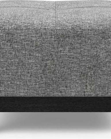 Šedý puf Innovation Bifrost Twist Charcoal, 65 x 64 cm