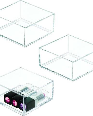 Průhledný stohovatelný organizér iDesign Clarity, 10 x 10 cm