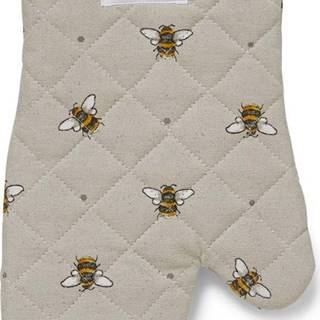 Béžovo-žlutá bavlněná kuchyňská rukavice Cooksmart ® Bumble Bees