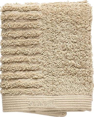 Tmavě béžový bavlněný ručník na obličej Zone Classic, 30 x 30 cm
