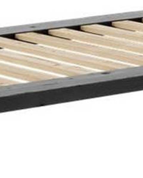 Černá jednolůžková postel z masivního borovicového dřeva Karup Design Senza, 90 x 200 cm