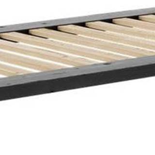 Černá jednolůžková postel z masivního borovicového dřeva Karup Design Senza, 90 x 200 cm