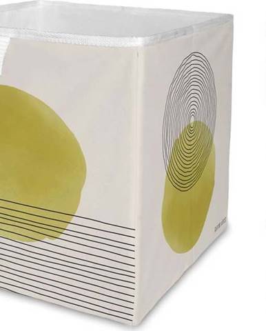 Béžovo-žlutý úložný box z mikrovlákna Butter Kings Rising, 32 l