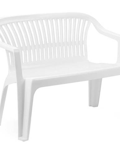 Plastová lavička DIVA, bílá