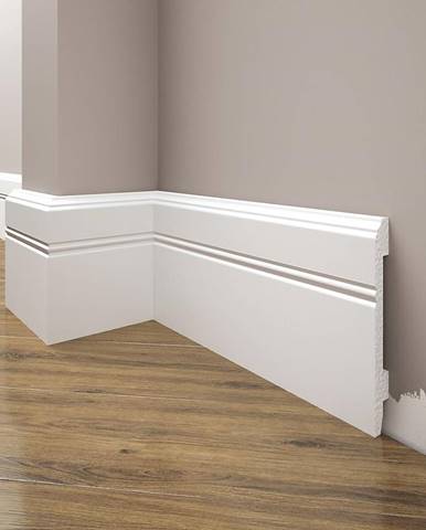 Podlahová lišta Elegance LPC-18-101 bílá mat