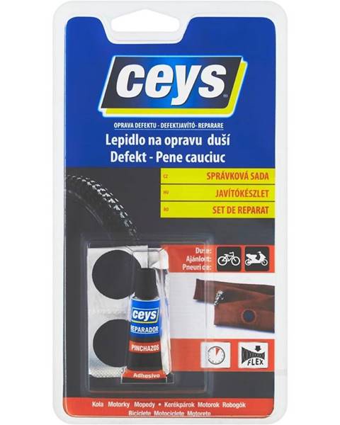 CEYS Lepidlo Ceys Oprava defektu na opravu duší správková sada 5 ml + 4 záplaty