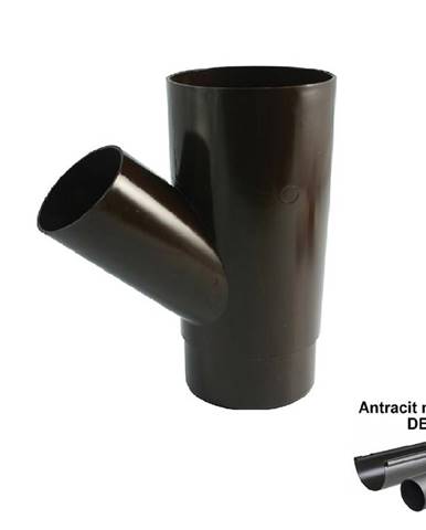Odbočka antracit-metalic 105 mm/45