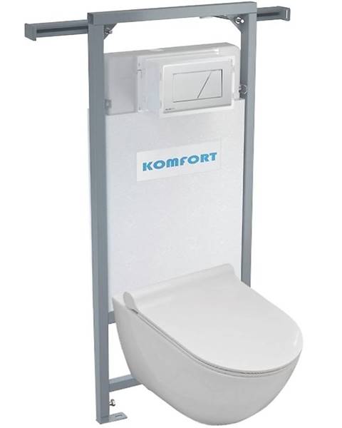 ALCAPLAST Alcaplast podomítkový set pro komfort C202 +tlačítko +WC mísa závěsná rimless se sedatkem soft close
