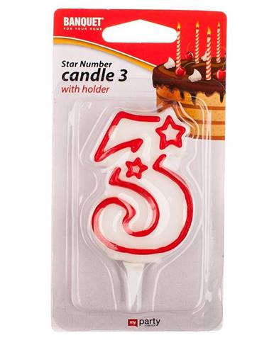 Narozeninová svíčka "3"