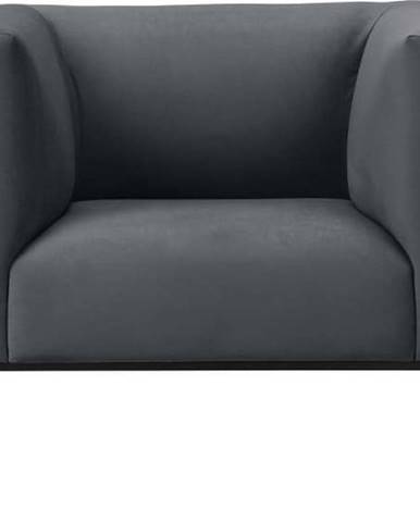 Tmavě šedé křeslo Windsor & Co Sofas Neptune