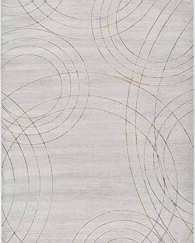 Šedý koberec Universal Berlin Circles, 120 x 170 cm