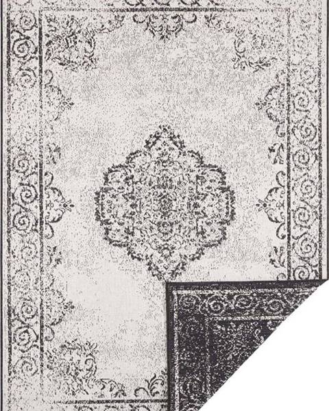 Bougari Černo-krémový venkovní koberec NORTHRUGS Cebu, 160 x 230 cm