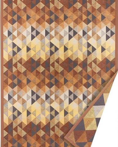 Hnědý oboustranný koberec Narma Kiva, 140 x 200 cm