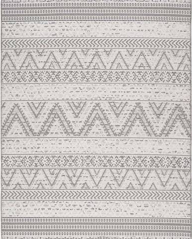 Šedý venkovní koberec Universal Weave Geo, 155 x 230 cm