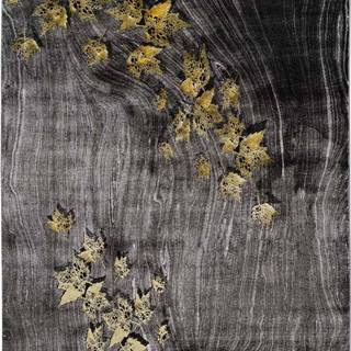 Tmavě šedý koberec Universal Poet Leaf, 140 x 200 cm