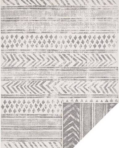 Šedo-krémový venkovní koberec Bougari Biri, 80 x 150 cm