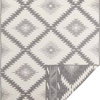 Šedo-krémový venkovní koberec NORTHRUGS Malibu, 150 x 80 cm