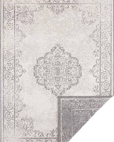 Šedo-krémový venkovní koberec NORTHRUGS Cebu, 200 x 290 cm