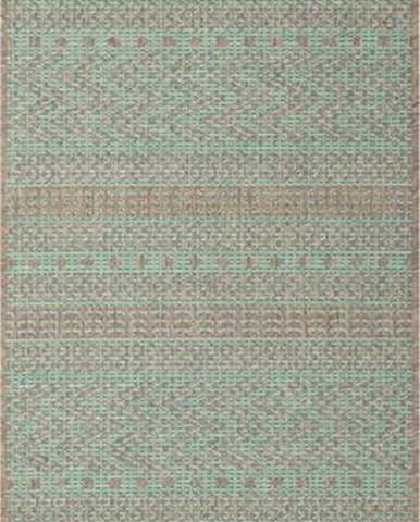 Zeleno-béžový venkovní koberec NORTHRUGS Sidon, 70 x 200 cm