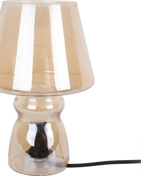Hnědá skleněná stolní lampa Leitmotiv Classic Glass, ø 16 cm
