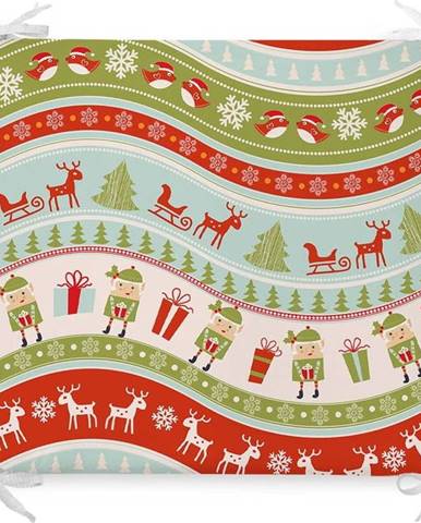 Vánoční podsedák s příměsí bavlny Minimalist Cushion Covers Elves, 42 x 42 cm