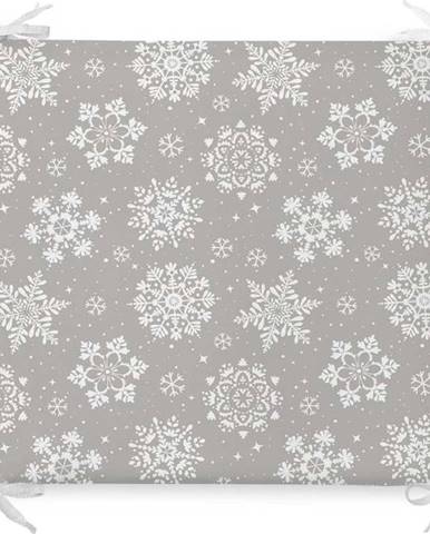Vánoční podsedák s příměsí bavlny Minimalist Cushion Covers Flakes, 42 x 42 cm