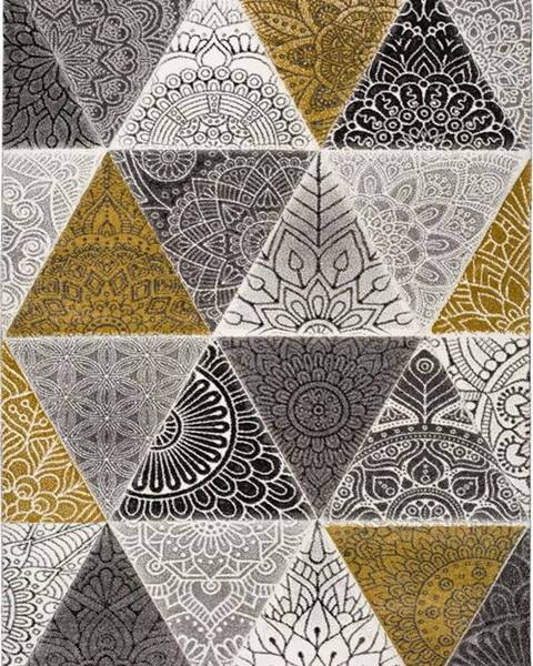 Universal Šedo-žlutý koberec Universal Amy Grey, 160 x 230 cm