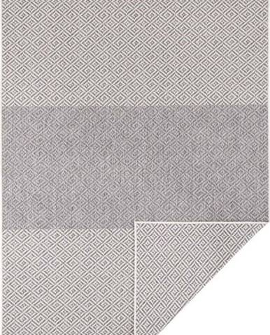 Světle šedý oboustranný venkovní koberec NORTHRUGS Borneo, 80 x 150 cm