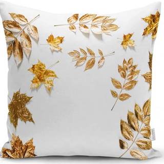 Povlak na polštář Minimalist Cushion Covers Golden Leaves, 42 x 42 cm