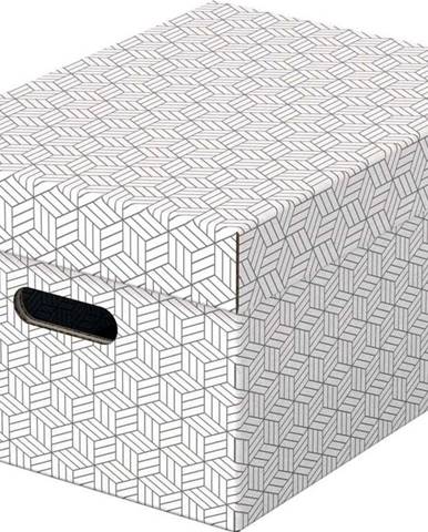 Sada 3 bílých úložných boxů Esselte Home, 26,5 x 36,5 cm
