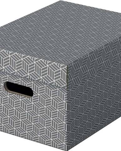 Sada 3 šedých úložných boxů Esselte Home, 26,5 x 36,5 cm
